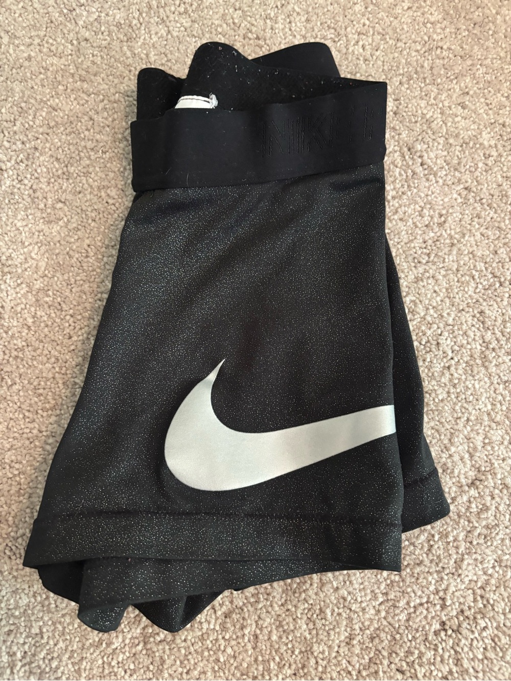 Nike Black Shorts with Silver Swoosh
